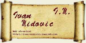Ivan Midović vizit kartica